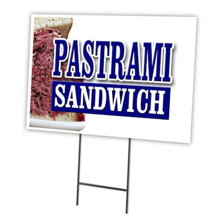 Signmission Pastrami Sandwich Yard Sign & Stake outdoor plastic coroplast window, C-2436-DS-Pastrami Sandwich C-2436-DS-Pastrami Sandwich